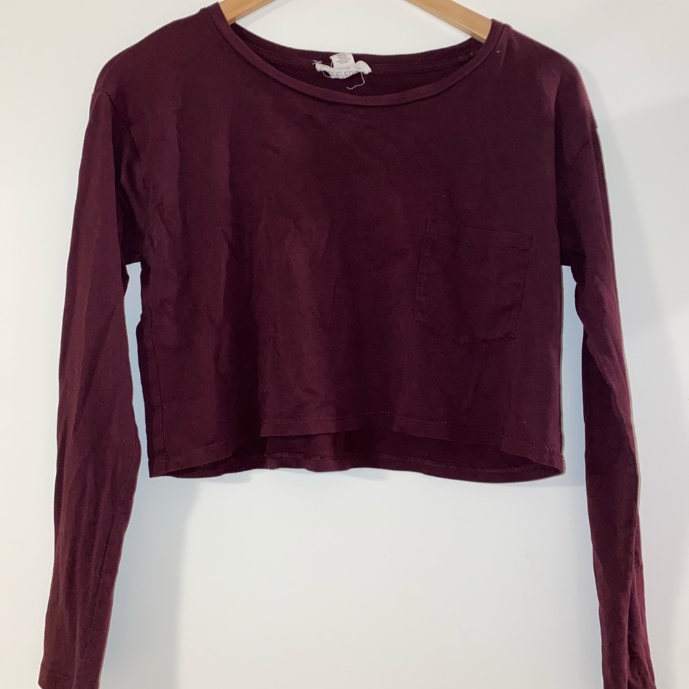 long sleeve crop top